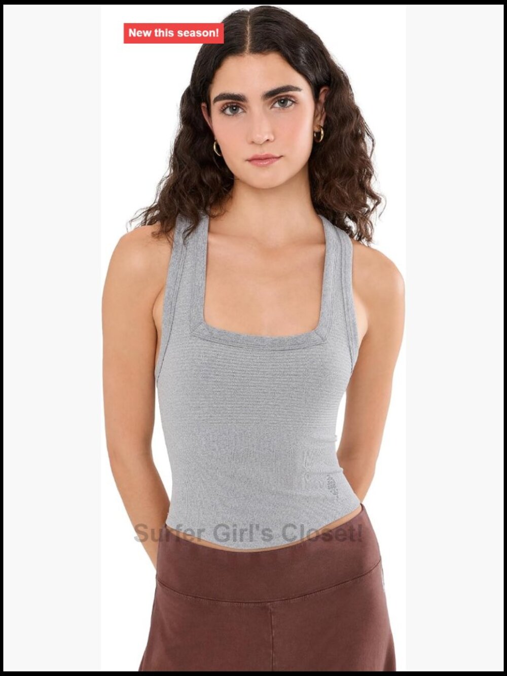 Free People New Heights Cami Sleeveless Square Neck Pull-On Tank